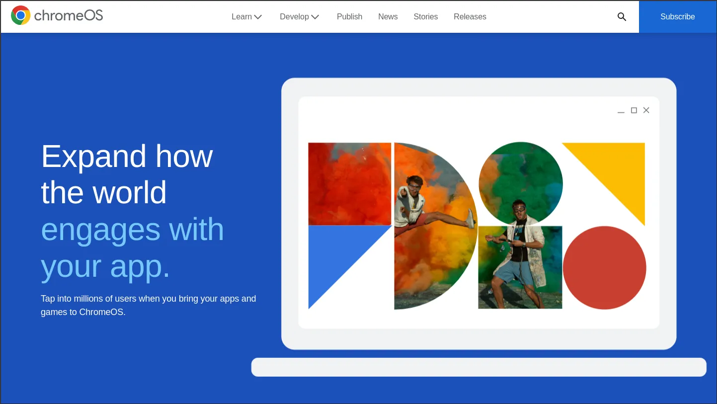 The all-new ChromeOS developer website.