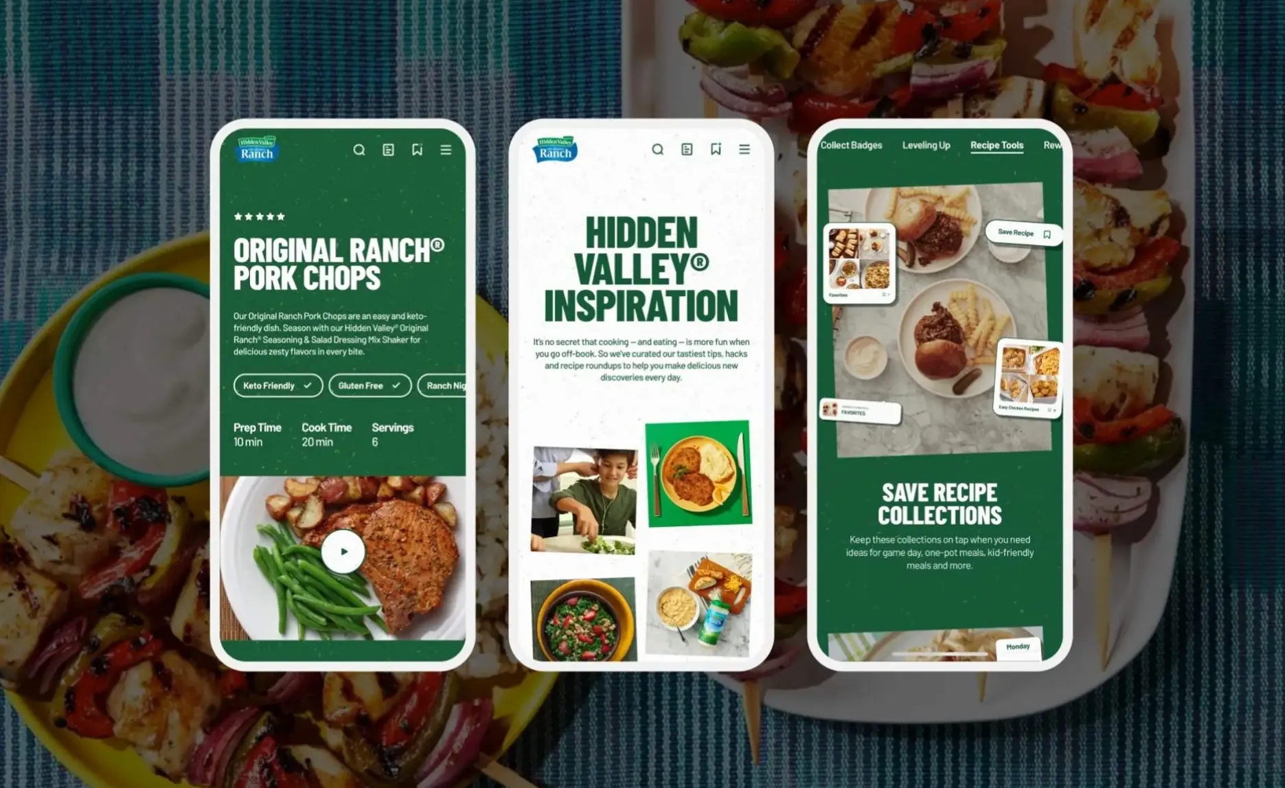 Hidden Valley Ranch website showcasing gamification features.